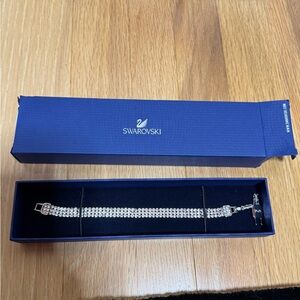 Swarovski Silver Tennis Bracelet with Clear Crystals